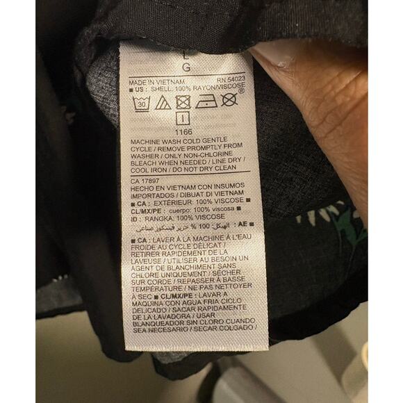 Old Navy Large Black Knee Length Elastic Waist Defined Sleeveless Daisy Dress - Picture 4 of 4